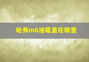 哈弗m6油箱盖在哪里