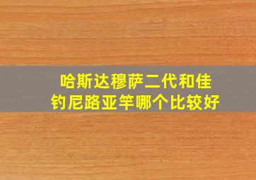 哈斯达穆萨二代和佳钓尼路亚竿哪个比较好