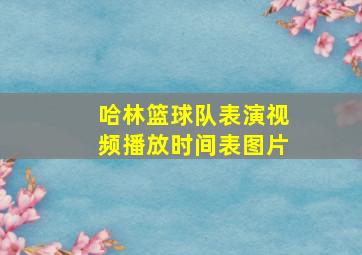 哈林篮球队表演视频播放时间表图片