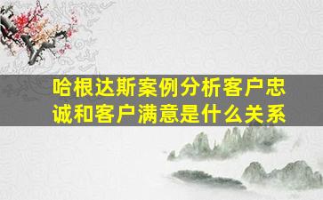 哈根达斯案例分析客户忠诚和客户满意是什么关系