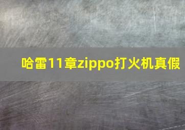 哈雷11章zippo打火机真假