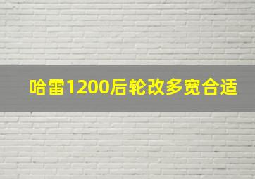 哈雷1200后轮改多宽合适