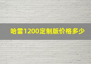 哈雷1200定制版价格多少