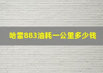 哈雷883油耗一公里多少钱