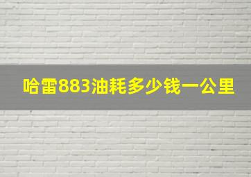 哈雷883油耗多少钱一公里