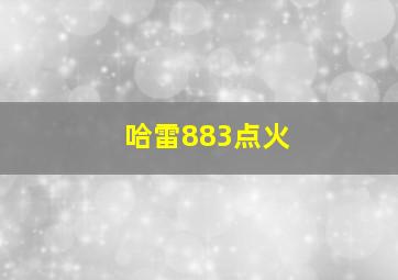 哈雷883点火