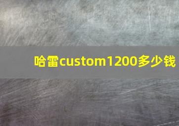 哈雷custom1200多少钱