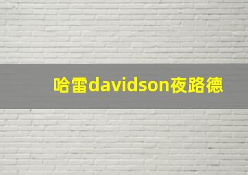 哈雷davidson夜路德