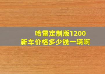 哈雷定制版1200新车价格多少钱一辆啊