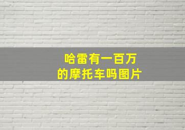 哈雷有一百万的摩托车吗图片