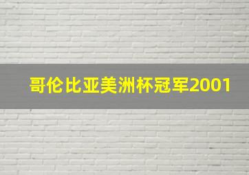 哥伦比亚美洲杯冠军2001