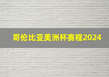 哥伦比亚美洲杯赛程2024