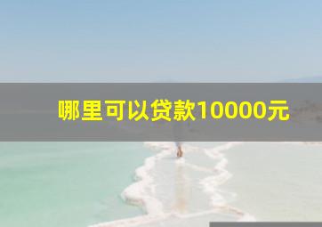 哪里可以贷款10000元