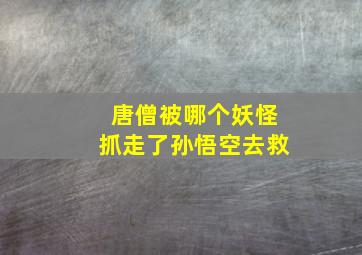 唐僧被哪个妖怪抓走了孙悟空去救