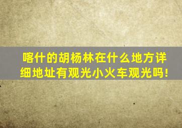 喀什的胡杨林在什么地方详细地址有观光小火车观光吗!