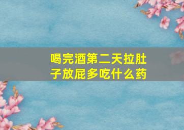 喝完酒第二天拉肚子放屁多吃什么药