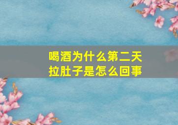 喝酒为什么第二天拉肚子是怎么回事