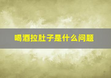 喝酒拉肚子是什么问题