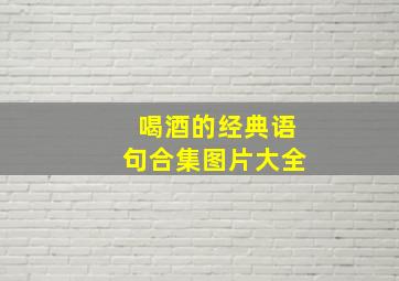 喝酒的经典语句合集图片大全