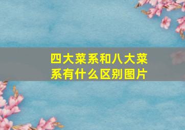 四大菜系和八大菜系有什么区别图片