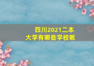 四川2021二本大学有哪些学校呢