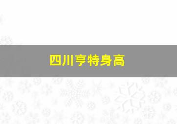 四川亨特身高