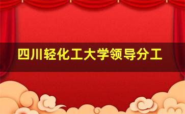 四川轻化工大学领导分工