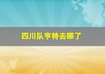 四川队亨特去哪了