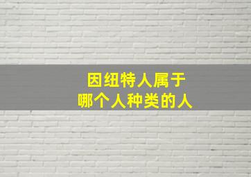 因纽特人属于哪个人种类的人