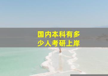 国内本科有多少人考研上岸