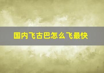 国内飞古巴怎么飞最快