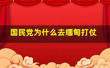 国民党为什么去缅甸打仗