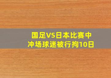 国足VS日本比赛中冲场球迷被行拘10日