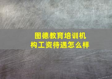 图德教育培训机构工资待遇怎么样