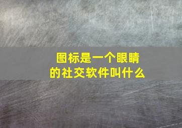 图标是一个眼睛的社交软件叫什么