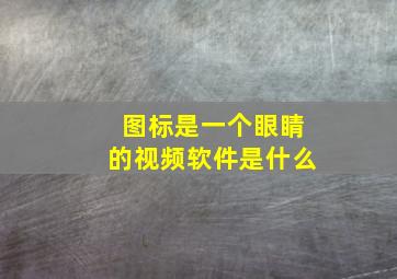 图标是一个眼睛的视频软件是什么