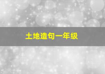 土地造句一年级