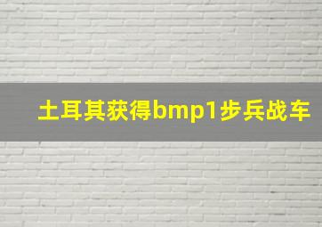 土耳其获得bmp1步兵战车