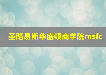 圣路易斯华盛顿商学院msfc