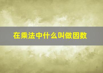 在乘法中什么叫做因数