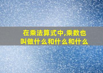 在乘法算式中,乘数也叫做什么和什么和什么