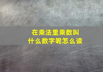 在乘法里乘数叫什么数字呢怎么读