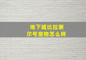 地下城比拉谢尔号宠物怎么样