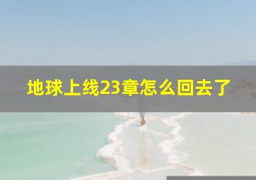 地球上线23章怎么回去了