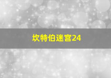 坎特伯迷宫24