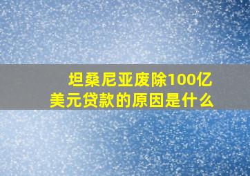 坦桑尼亚废除100亿美元贷款的原因是什么