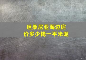 坦桑尼亚海边房价多少钱一平米呢