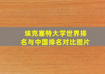 埃克塞特大学世界排名与中国排名对比图片