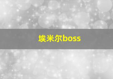 埃米尔boss