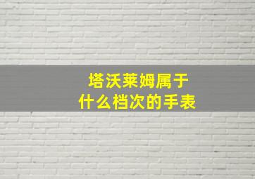 塔沃莱姆属于什么档次的手表